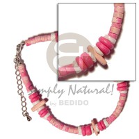 2 toned 4 5mm pink coco heishe with