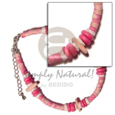 2 toned 4 5mm pink coco heishe with