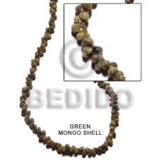 6 strands of green mongo shell
