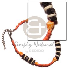 2 3mm coco Pokalet. orange with orange nassa