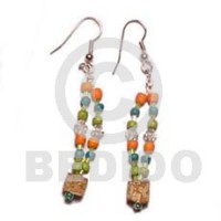 dangling mahogany with 2 3mm coco Pokalet green
