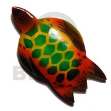 sea turtle handpainted wood refrigerator magnet 85mmx50mm