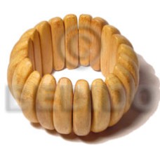 elastic nangka wood bangle with clear coat