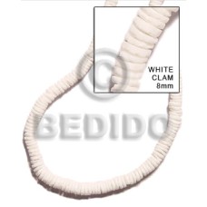 7 8 mm white clam heishe