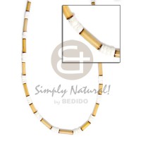 2 3mm natural bamboo tube with wht shell