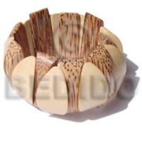 ambabawod and palmwood elastic bangle with clear