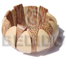 ambabawod and palmwood elastic bangle with clear