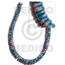 7 8mm coco Pokalet. blue with splashing