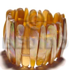 brownlip elastic bangle with resin backing
