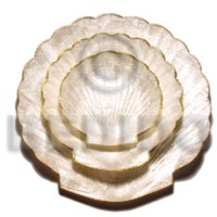capiz noble scallop plate with brass 