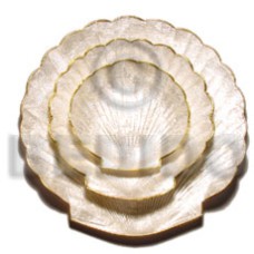 capiz noble scallop plate with brass 