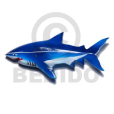 shark handpainted wood refrigerator magnet 110mmx50mm 