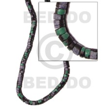 7 8mm coco heishe black with splashing
