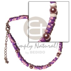 4 5mm violet coco splashing with pearl beads