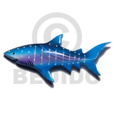 shark handpainted wood refrigerator magnet 110mmx50mm 