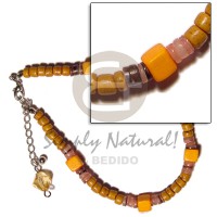 mustard 4 5mm coco Pokalet. hammershell heishe alternate