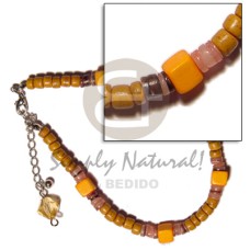 mustard 4 5mm coco Pokalet. hammershell heishe alternate