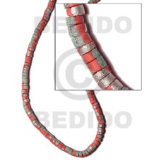 4 5mm coco heishe light orange with splashing