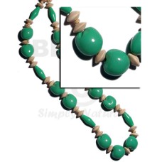 lei  kukui seeds and natural wood