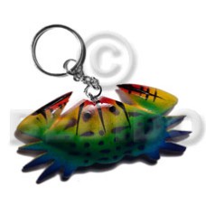crab handpainted wood keychain 80mmx30mm  can