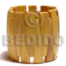 nangka wood elastic bangle with clear