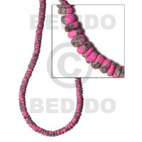 4 5mm coco Pokalet. bright pink with splashing