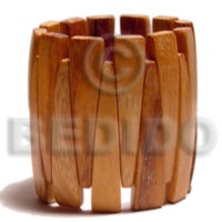 bayong wood elastic bangle with clear
