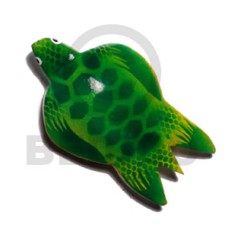 sea turtle handpainted wood refrigerator magnet 85mmx50mm