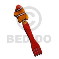 fish on spoon handpainted wood refrigerator