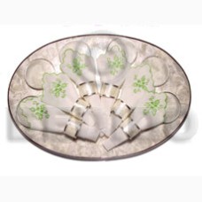 oval capiz placemat 12x18 ( set