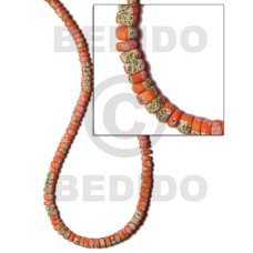 4 5mm coco Pokalet. orange with splashing
