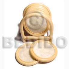 capiz glass coaster with rattan casing