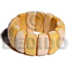 elastic patched back to back wood bangle