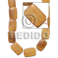 amber horn flat rectangular 18x26mm