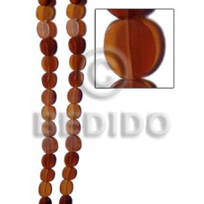 golden horn amber flat oval 12mmx15mm