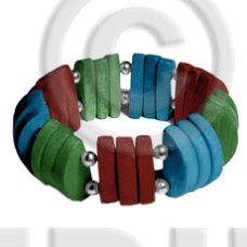 natural white wood maroon blue green combination elastic