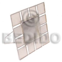natural white picture frame capiz 4x4