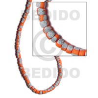 4 5mm coco Pokalet. bright orange with splashing