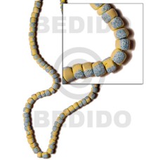 4 5mm coco Pokalet. subdued yellow with splashing