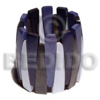 elastic natural wood bangle  dark