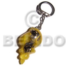 45mmx28mm yellow seashell resin with laminated