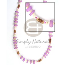 7 8mm c. Pokalet lilac 2 3 hshe wht sig id tube beads