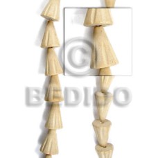 natural white wood cones with grove 15mmx20mm