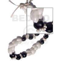 beaded white bubbleshells  28 with adjustable ribbon maximum le