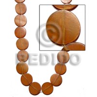 golden horn amber flat round 20mm