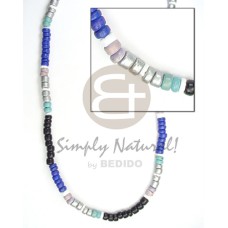 4 5mm silver light and dark blue coco pokalet