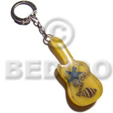 60mmx25mm yellow resin guitar with laminated