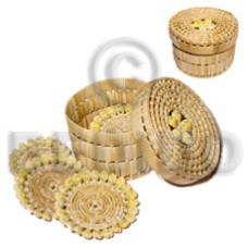 pandan monita coaster with basket case 