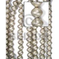 natural white silver coated wood beads