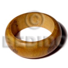 robles rounded wood bangle with clear